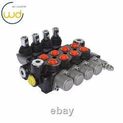 Hydraulic Monoblock Double Acting Control Valve, 11 GPM, 4 Spool SAE Ports