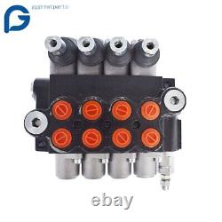 Hydraulic Monoblock Double Acting Control Valve, 11 GPM, 4 Spool SAE Ports