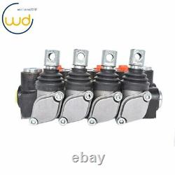 Hydraulic Monoblock Double Acting Control Valve, 11 GPM, 4 Spool SAE Ports