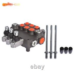 Hydraulic Monoblock Double Acting Control Valve, 21 GPM, SAE Ports 3 Spool