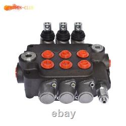 Hydraulic Monoblock Double Acting Control Valve, 21 GPM, SAE Ports 3 Spool