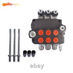 Hydraulic Monoblock Double Acting Control Valve, 21 GPM, SAE Ports 3 Spool