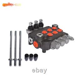 Hydraulic Monoblock Double Acting Control Valve, 21 GPM, SAE Ports 3 Spool