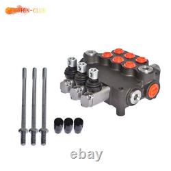 Hydraulic Monoblock Double Acting Control Valve, 21 GPM, SAE Ports 3 Spool