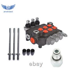Hydraulic Monoblock Double Acting Control Valve 3 Spool 21GPM SAE withconversion