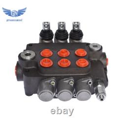 Hydraulic Monoblock Double Acting Control Valve 3 Spool 21GPM SAE withconversion