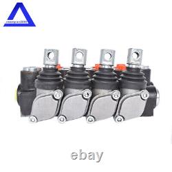 Hydraulic Monoblock Double Acting Control Valve 4 Spool 11 GPM +Conversion Plug