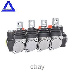Hydraulic Monoblock Double Acting Control Valve 4 Spool 11 GPM +Conversion Plug