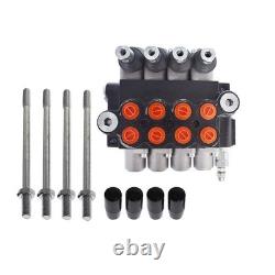 Hydraulic Monoblock Double Acting Control Valve 4 Spool 11 GPM SAE Ports 3625PSI