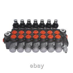 Hydraulic Monoblock Double Acting Control Valve 7 Spool 11 GPM, SAE Ports New