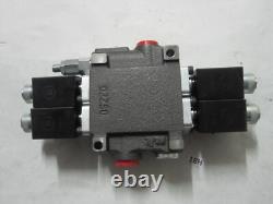 Hydraulic Monoblock Solenoid Directional Control Valve, 2 Spool, 13 GPM, 12V DC