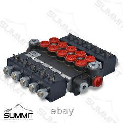 Hydraulic Monoblock Solenoid Directional Control Valve, 5 Spool, 13 GPM, 12V DC