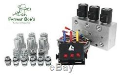 Hydraulic Multiplier 3 Circuit Kit with Switchbox Control & Couplers 12370 Farmer