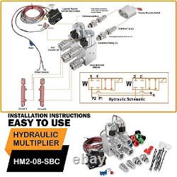 Hydraulic Multiplier Kit 2 Circuit Selector Valve and Switch Box Control