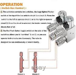 Hydraulic Multiplier Kit 2 Circuit Selector Valve and Switch Box Control