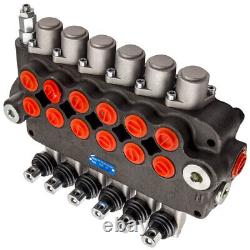 Hydraulic Solenoid Directional Control Valve, 6 Spool, 21 GPM