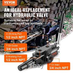 Hydraulic Valve 1 Spool 25 GPM Hydraulic Directional Control Valve 3626 PSI