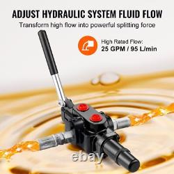 Hydraulic Valve 1 Spool 25 GPM Hydraulic Directional Control Valve 3626 PSI