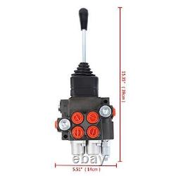 Hydraulic Valve 2 Spool Hydraulic Joystick Control Valve 11gpm Double Acting