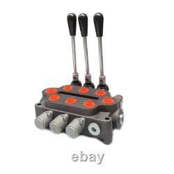 Hydraulic Valve 3 Spool 25gpm Hydraulic Control Valve Double Acting for Tractors