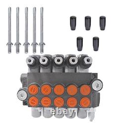 Hydraulic Valve 5 Spool 11GPM 3625PSI SAE Ports Double Acting Control Valve