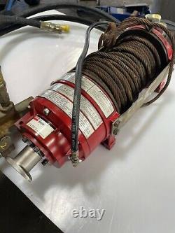 Hydraulic Winch Used Dayton 8000lb 3vj73 hoses Control valve 3/8 cable nice