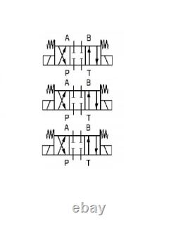Hydraulic valve control solenoid valve 3 section CETOP 03 NG6 60l / min 12V