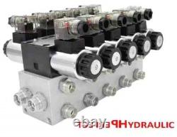 Hydraulic valve control valve 6 section CETOP 03 NG6 60l / min 24V with