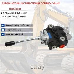 INPANOLS Hydraulic Control Valve with Joystick, 2 11GPM 2 Spool 1 Joystick