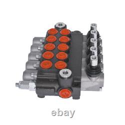LABLT 5 Spool Hydraulic Acting Control Valve 11 GPM +Conversion Plug SAE Port