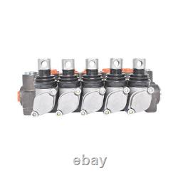 LABLT 5 Spool Hydraulic Acting Control Valve 11 GPM +Conversion Plug SAE Port
