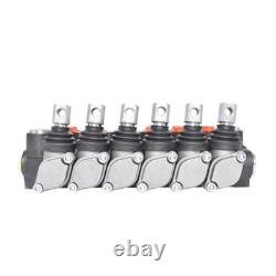 LABLT 6 Spool Hydraulic Control Valve Double Acting 13 GPM 3600 PSI SAE Ports