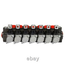 LABLT 7 Spool 13Gpm Hydraulic Directional Control Valve Double Acting SAE