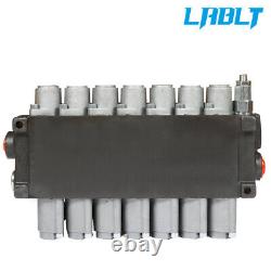 LABLT 7 Spool Hydraulic Directional Control Valve 13Gpm Double Acting SAE