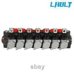 LABLT 7 Spool Hydraulic Directional Control Valve 13Gpm Double Acting SAE