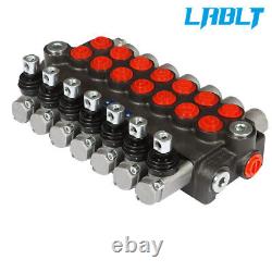 LABLT 7 Spool Hydraulic Directional Control Valve 13Gpm Double Acting SAE