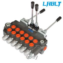 LABLT Hydraulic Backhoe Directional Control Valve 2 Joysticks 21 GPM 6 Spool