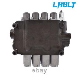 LABLT Hydraulic Double Acting Control Valve 4 Spool 21 GPM 3600 PSI SAE Ports