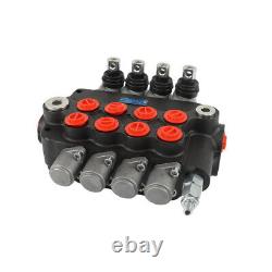 LABLT SAE Hydraulic Control Valve Double Acting 4Spool 21GPM withconversion plug