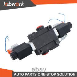 Labwork 1 Spool Solenoid 12V DC Hydraulic Control Valve Double Acting 3600 PSI