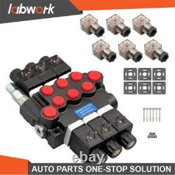 Labwork 3 Spool Solenoid 12V DC Hydraulic Control Valve Double Acting 13 GPM