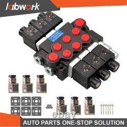 Labwork 3 Spool Solenoid 12V DC Hydraulic Control Valve Double Acting 13 GPM