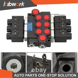 Labwork 3 Spool Solenoid 12V DC Hydraulic Control Valve Double Acting 13 GPM