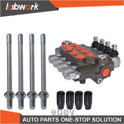 Labwork 4 Spool Hydraulic Control Valve Double Acting 21 GPM 3600 PSI SAE Ports