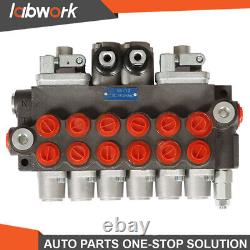 Labwork Hydraulic Backhoe Directional Control Valve with 2 Joystick 6 Spool 11 GPM