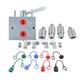 Manual Hydraulic Diverter Valve 3 Port 20GPM 3000PSI WithCouplers Adapter Fittings