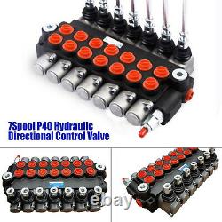 Manual Operate 7Spool P40 Hydraulic Directional Control Valve 13gpm Adjustable