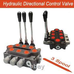 Monoblock Hydraulic Directional Control Valve, 3 Spool, 25 GPM, 3000 PSI US