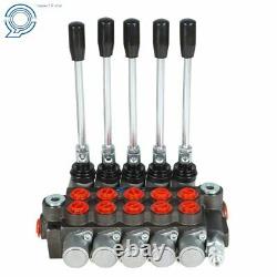 NEW 5 Spool Hydraulic Control Valve Double Acting 13 GPM 3600 PSI SAE Ports