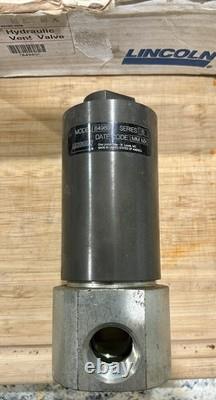 NEW OEM Lincoln Industrial 84980 Hydraulic Vent/Vent-Control Valve 1/4? NPTF NEW OEM Lincoln Industrial 84980 Hydraulic Vent/Vent-Control Valve 1/4? NPTF